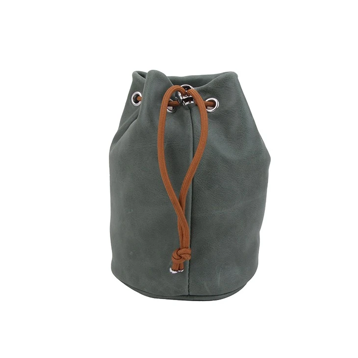 Leather Pouch With Drawstring